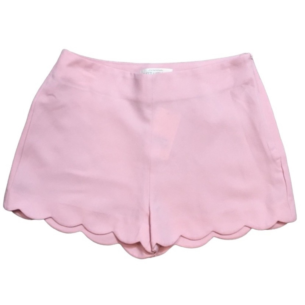 Sweet Wanderer Side Zip Light Pink Scalloped Hem Short Medium